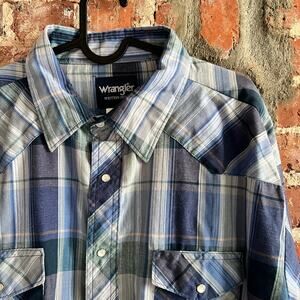 Wrangler Men's Pearl Snap Shirt Size XXL 28x32